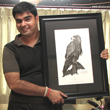 With Tawny Eagle Drawing